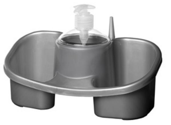 SCRUB-BRUSH WITH DISPENSER SILVER 1