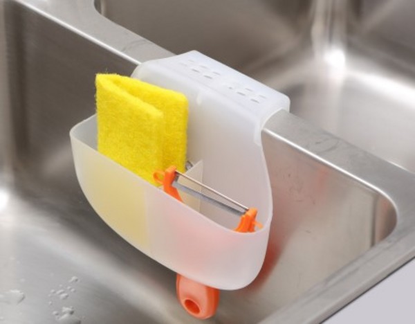 SINK SPONGE DOUBLE HOLDER TRANSPARENT 1