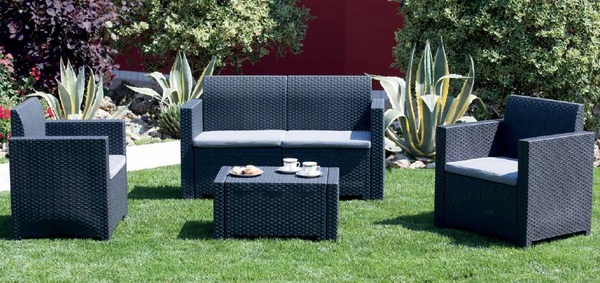 SET RATTAN 4 PAX- 4 PCS-2 ARMCH 1
