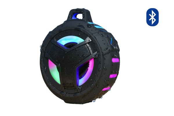 HAUT-PARLEUR RÉSISTANT À L´EAU AVEC LUMIÈRES SMART S-18P NOIR 10 1