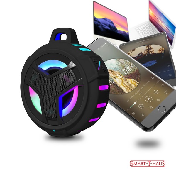 HAUT-PARLEUR RÉSISTANT À L´EAU AVEC LUMIÈRES SMART S-18P NOIR 10 3