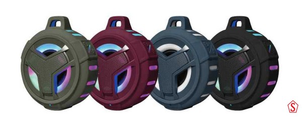 HAUT-PARLEUR RÉSISTANT À L´EAU AVEC LUMIÈRES SMART S-18P NOIR 10 8