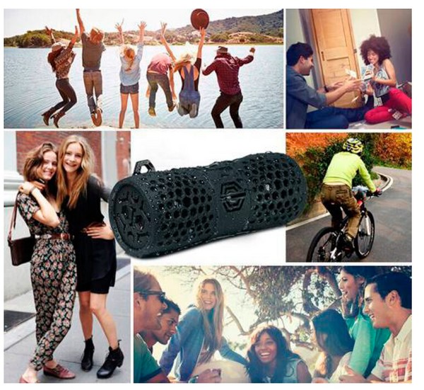 WATER RESISTANT SPEAKER SMART S-29 BLACK 6W 600mAh 13