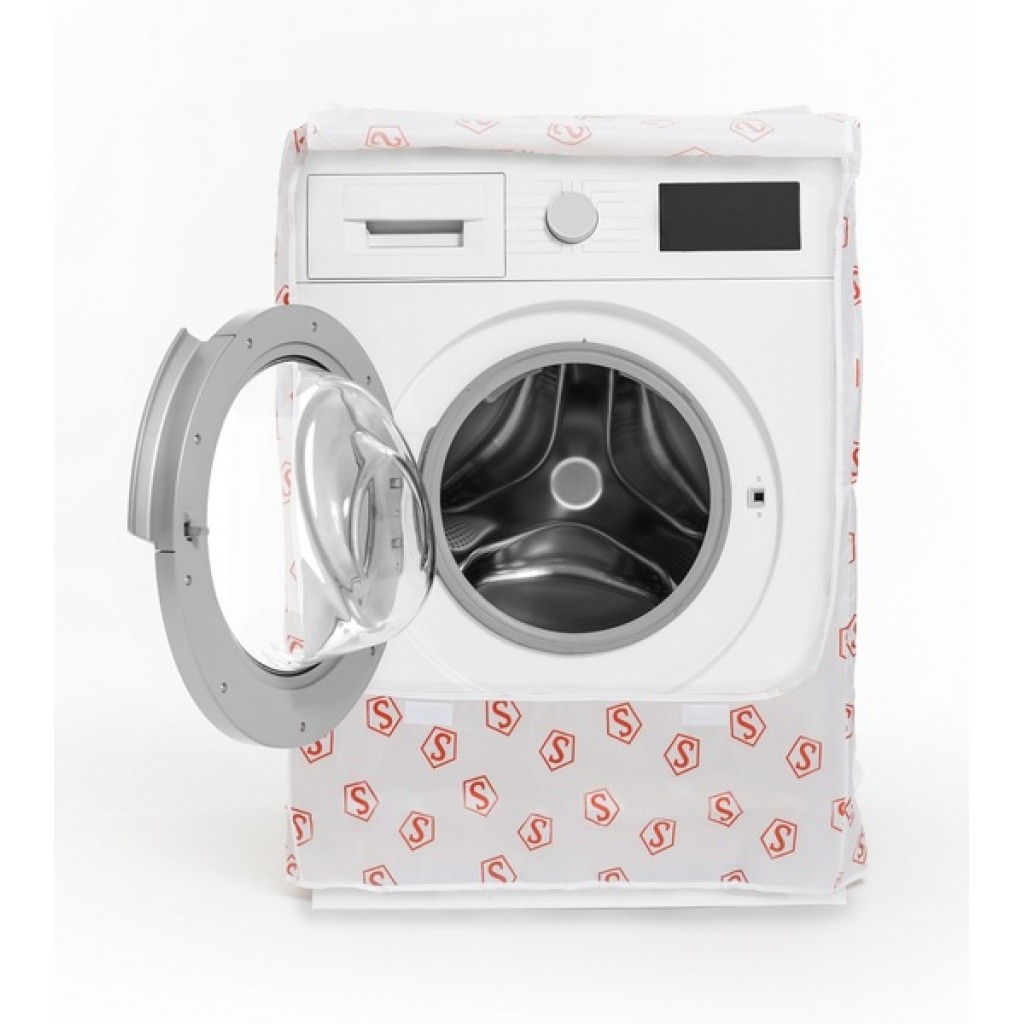 FUNDA LAVADORA CARGA FRONTAL PEVA BLANCA C+ 84X60X60 CMS 2