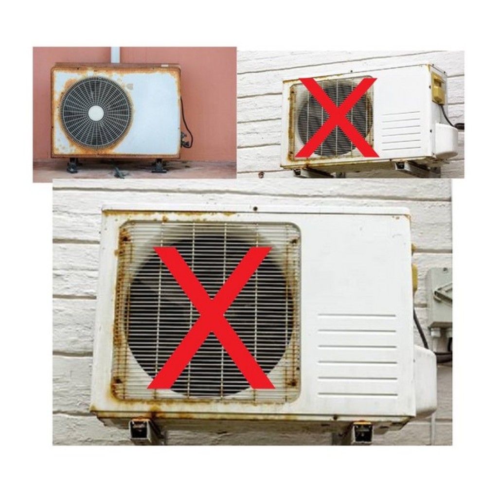 AIR CONDITIONING COVER UNIVERSAL DOUBLE LAYER + UV 90X55X30CMS 3