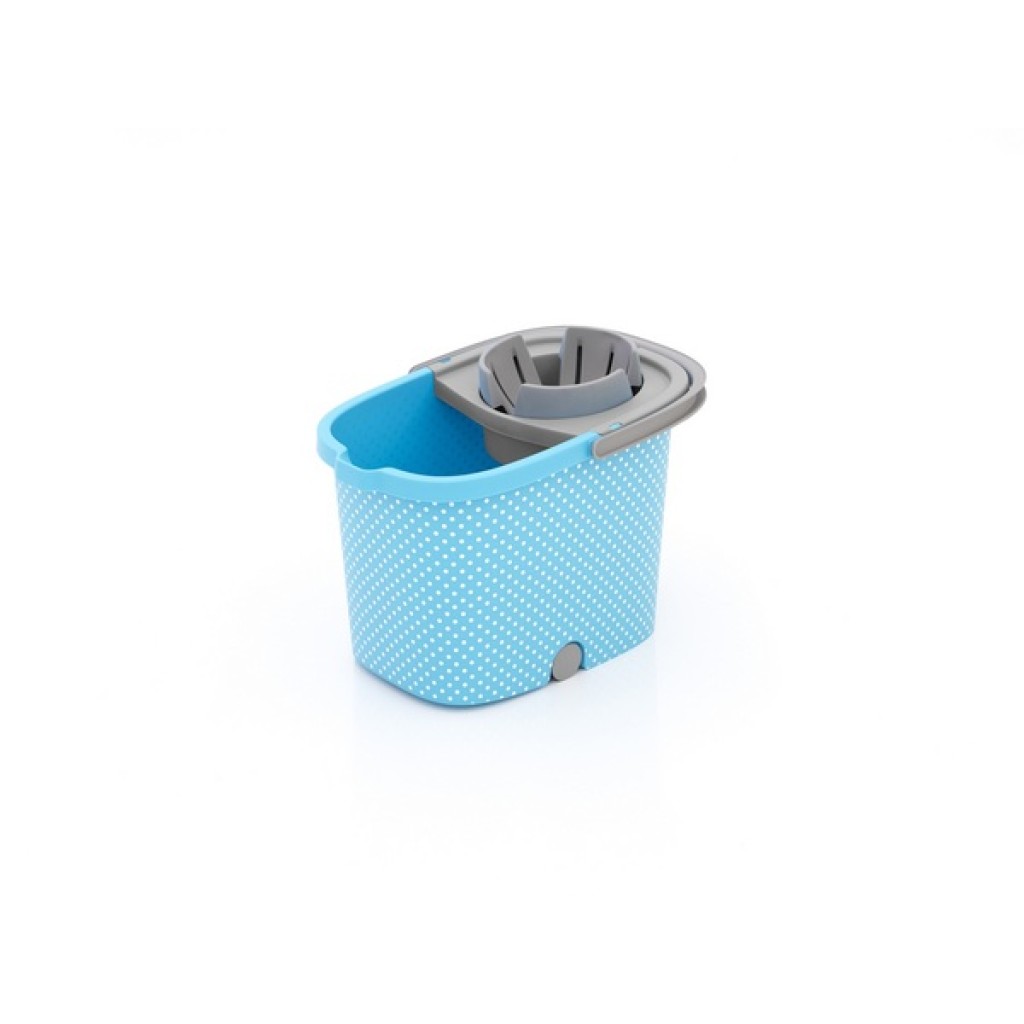 16 L RECTANGULAR  ELEGANT BUCKET WITH SMART WRINGER 3 MINI WHEEL