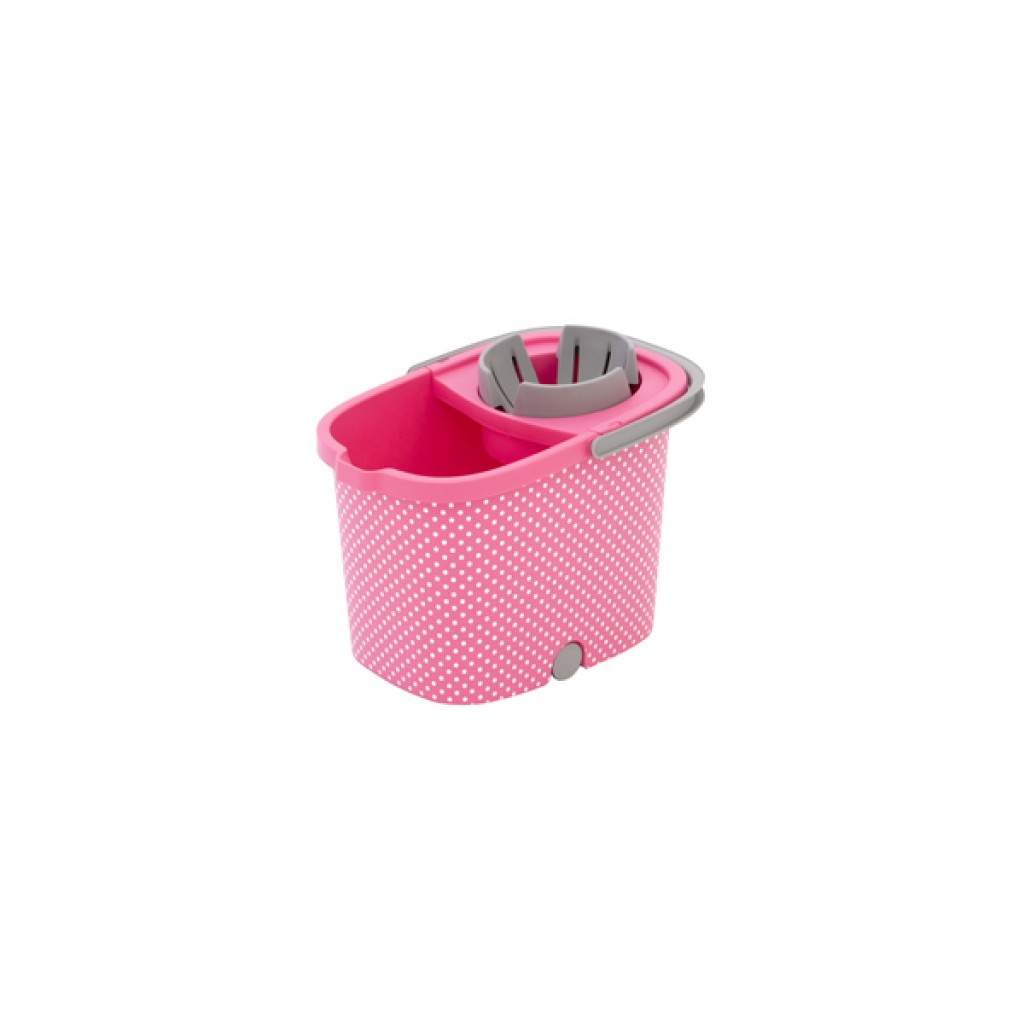 16 L RECTANGULAR  ELEGANT BUCKET WITH SMART WRINGER MINI WHEELS