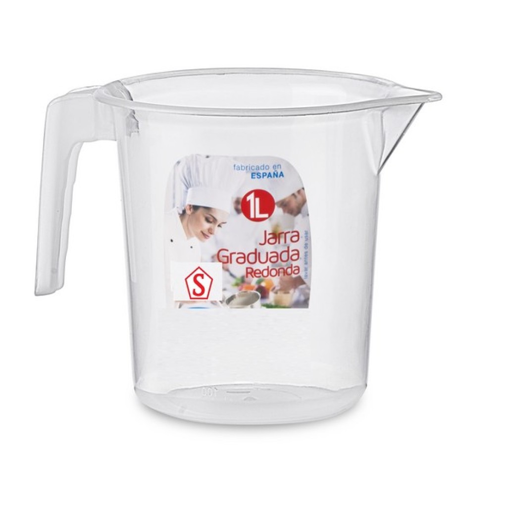 JARRA TRANSPARENTE GRADUADA 1L. D.15,5x14,4