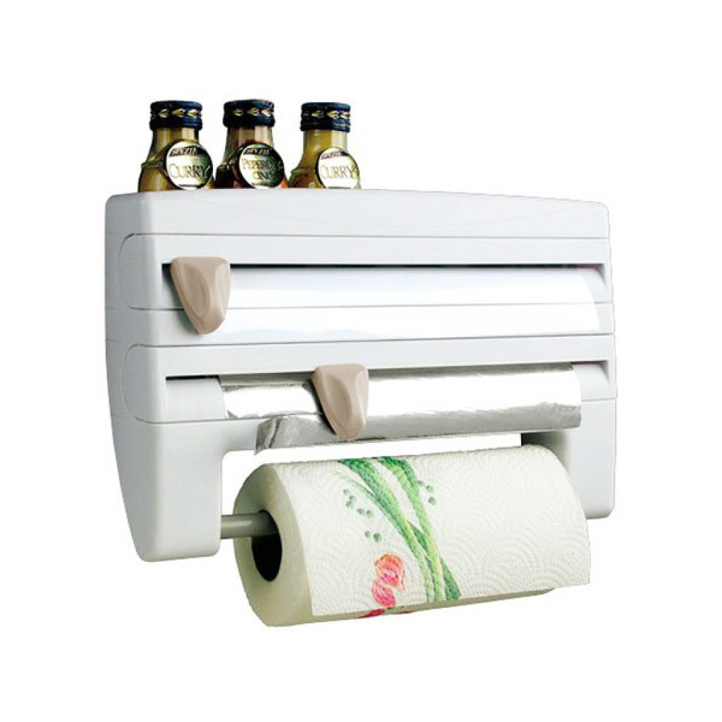 PORTE ROULEAU PAPIER-FILM-ALUMINIUM CUISINE TRIPLE ESPECES
