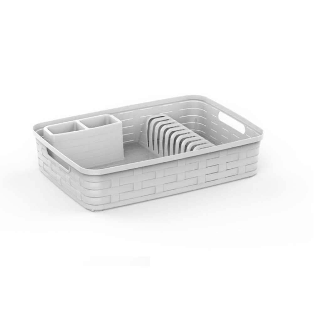 DETACHABLE DISH AND CUTERLIES DRAINER RACK WHITE COLOUR
