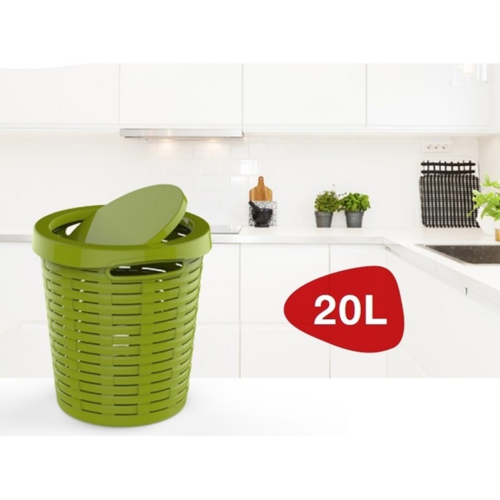 BASQUET WITH TILTING LID 20 L WENGUE COLOUR 2