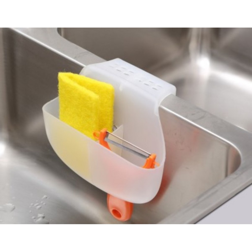 SINK SPONGE DOUBLE HOLDER TRANSPARENT