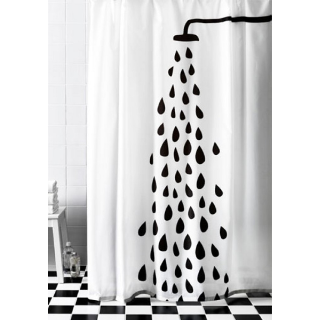 SHOWER CURTAINS PEVA WHITE 12 RINGS 200 X 180 CMS