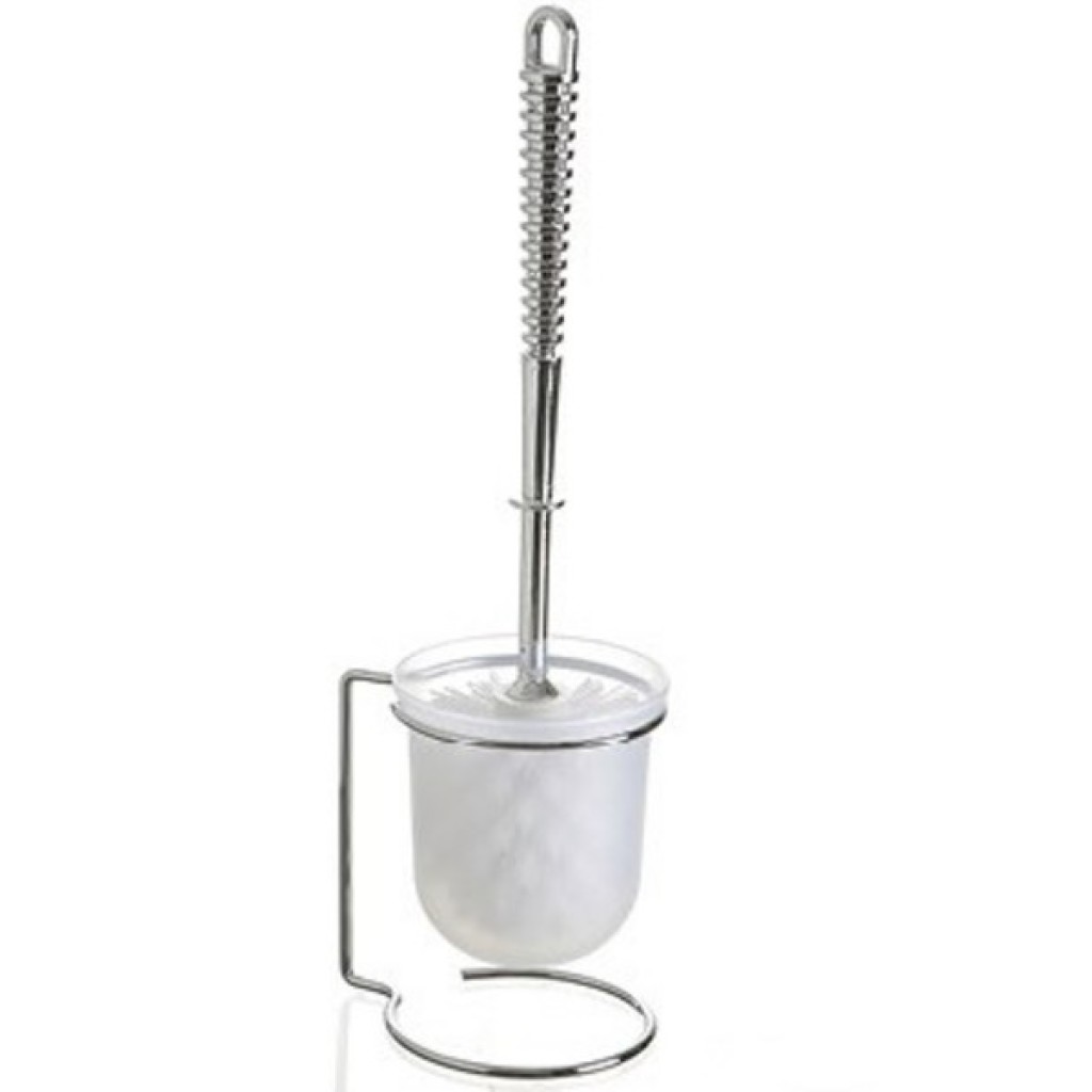 WC BRUSH SET INOX TRANSPARENT