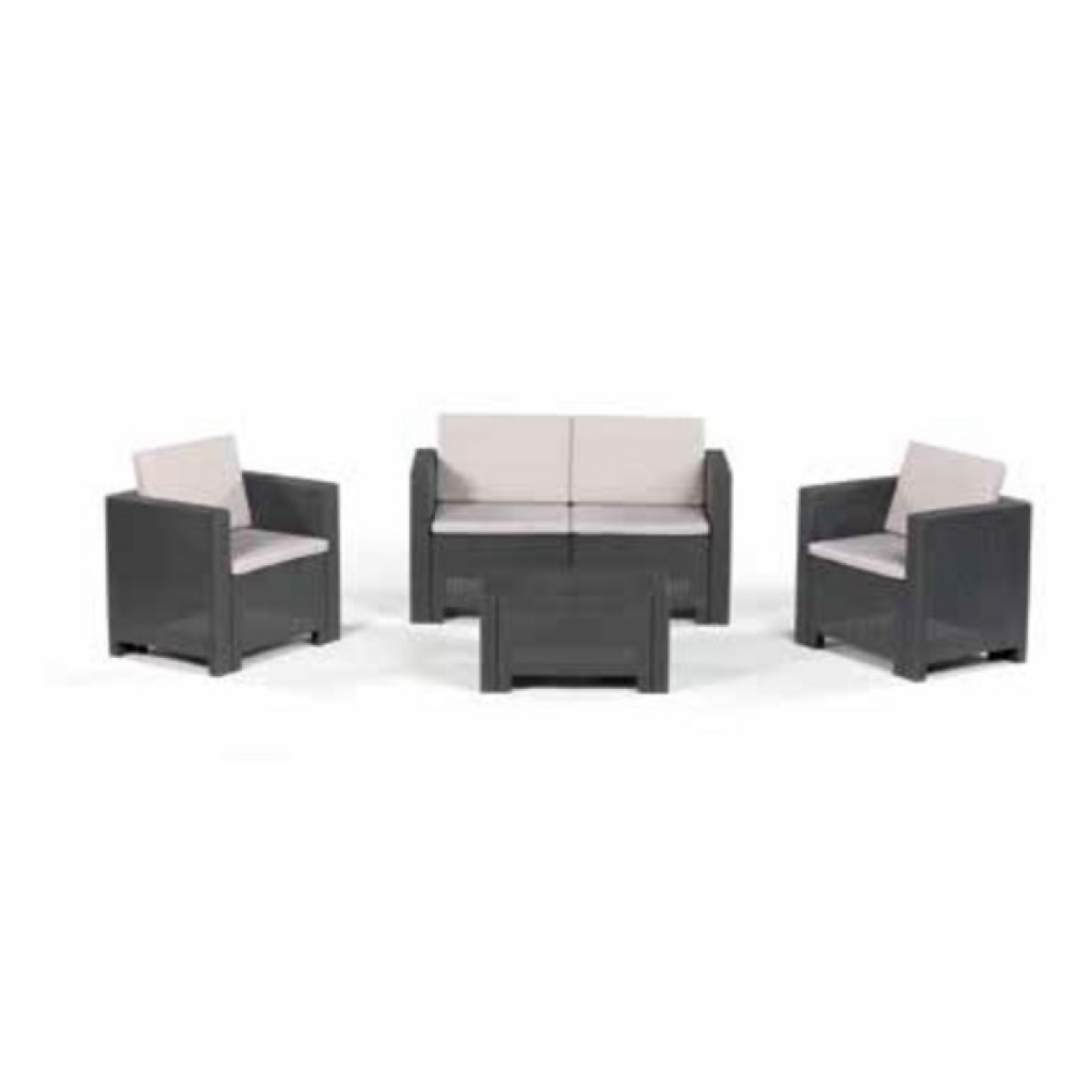 SET RATTAN 4 PAX-4 PCS-3 ARMC+CUSHIONS