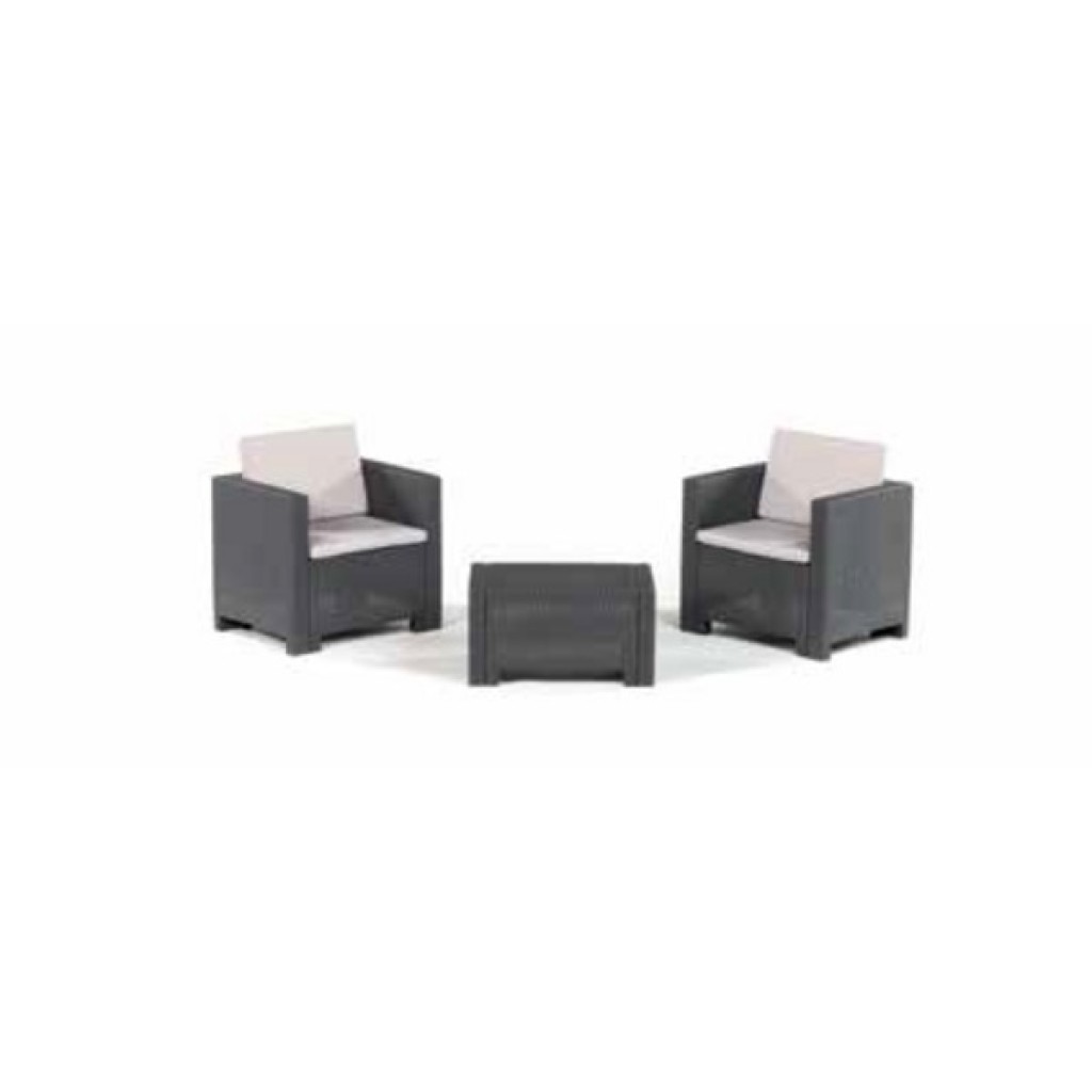 SET RATTAN 2 PAX-3 PCS-2 ARMC+CUSHIONS