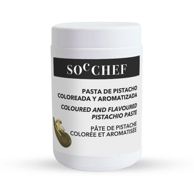 COLORED PISTACHIO PASTE 1kg [14-1007] : SOC Chef - Producer & collector of  100% natural ingredients, with a passion for gastronomy