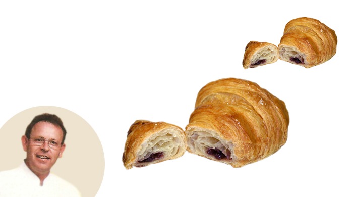 Croissant de chocolate y Griottines