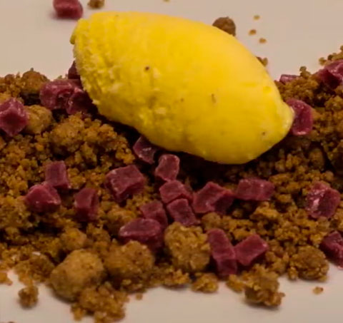 Crumble de avellana