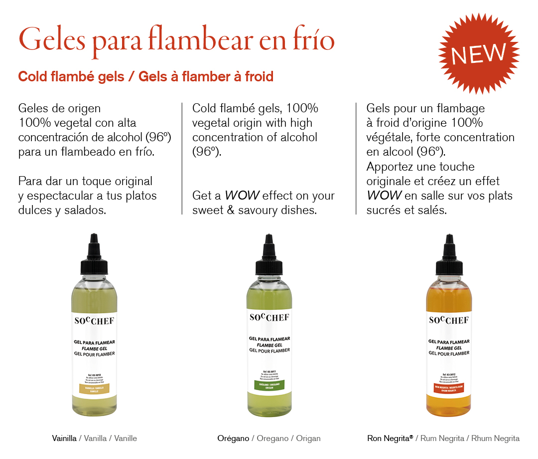 Gels &agrave; flamber &agrave; froid