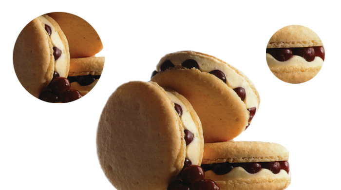 Receta de Bellouet-Conseil - Macarons con griottines