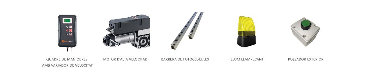 Composició del kit de portes ràpides