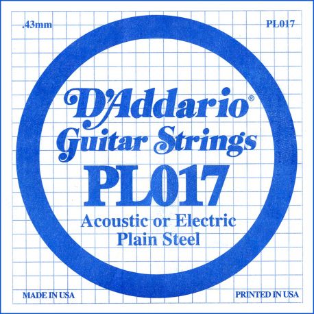 CUERDA GUITARRA ELECTRICA ACUSTICA - D´ADDARIO PL017