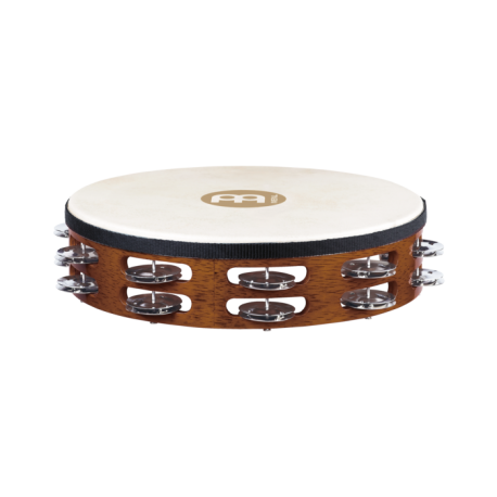 PANDERETA - MEINL DOBLE SONAJA CON PARCHE MADERA AFRICANA MARRON
