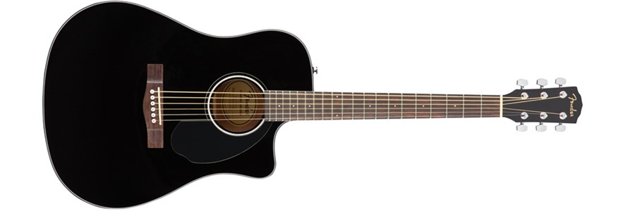 GUITARRA ACUSTICA - FENDER CD-60 SCE  DREAD , BLACK W/N