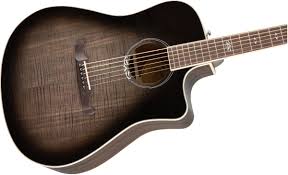 GUITARRA ACUSTICA - FENDER PREAMP T-BUCKET - 300CE CLM MPL MLP NEGRA