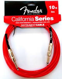 CABLE GUITARRA - FENDER CALIFORNIA CANDY APPLE RED 10' (3m)