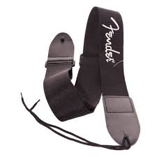 CORREA FENDER POLY STARP (NEGRA CON LOGO GRIS)