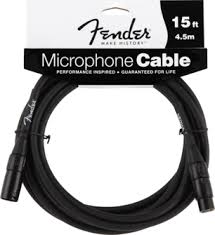 CABLE MICROFONO - FENDER XLR 18.6'(4,5m)(CANON-CANON)