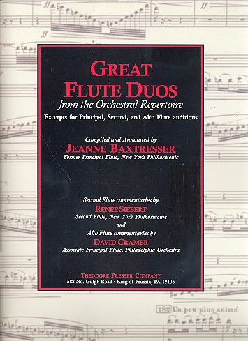 BAXTRESSER J. - GREAT FLUTE DUOS FROM THE ORCHESTRAL REPERTOIRE