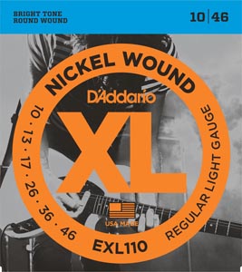 CUERDA GUITARRA ELECTRICA - D'ADDARIO EXL110 (010-046) JGO.
