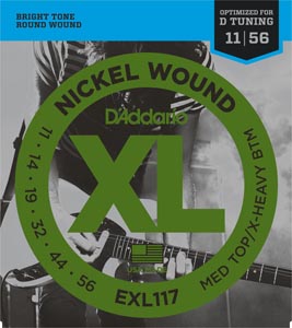 CUERDA GUITARRA ELECTRICA - D´ADDARIO EXL117 (11-56)D TUNNING JGO