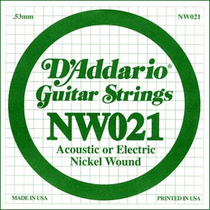 CUERDA GUITARRA ELECTRICA - D´ADDARIO NW 021