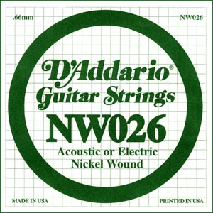 CUERDA GUITARRA ELECTRICA - D'ADDARIO NW-026