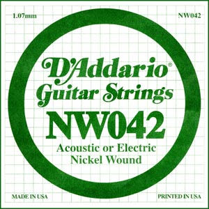 CUERDA GUITARRA ELETRICA - D'ADDARIO NW-042