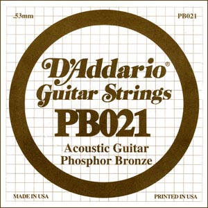 CUERDA GUITARRA ACUSTICA - D´ADDARIO 021(PB021)