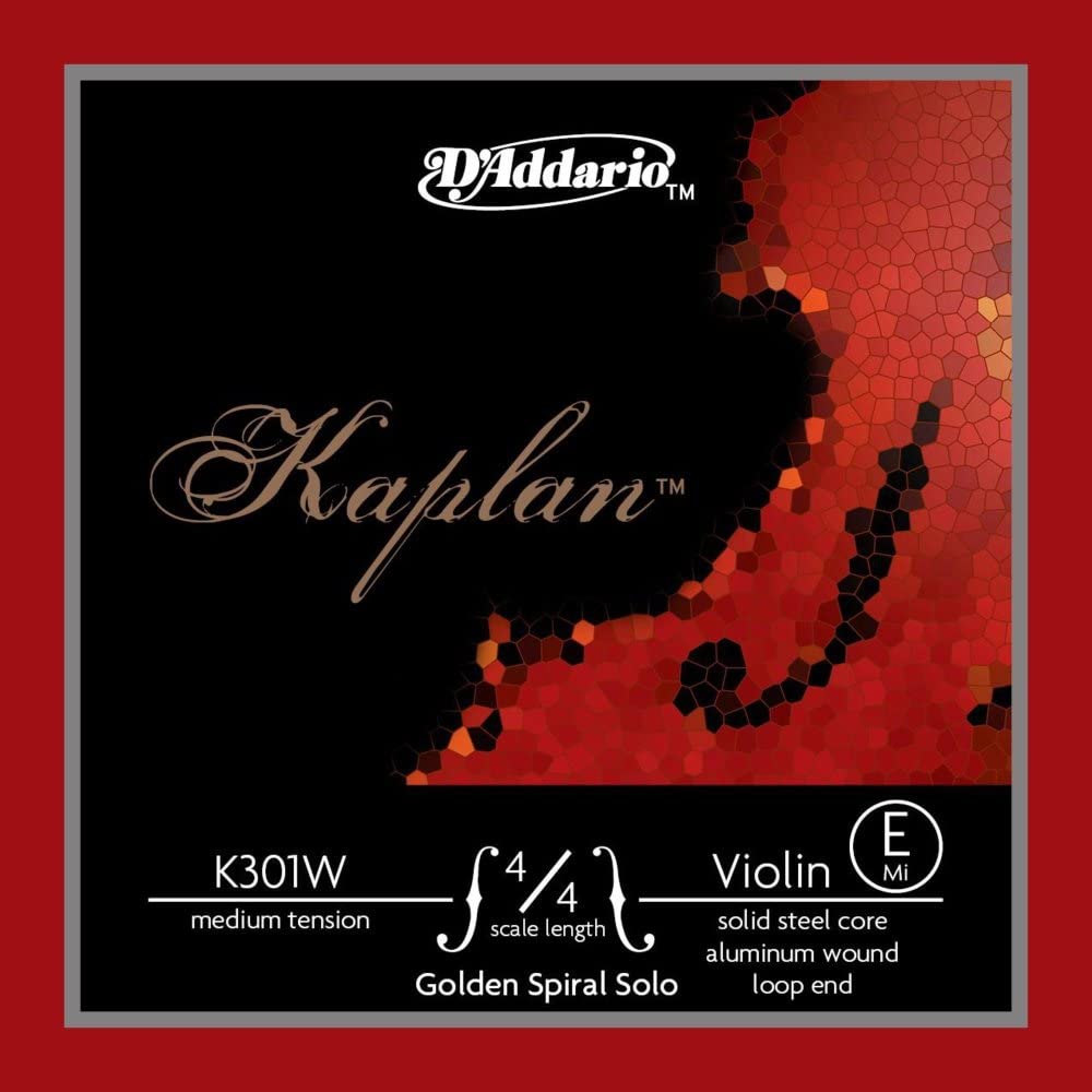 CUERDA VIOLIN - D´ADDARIO KAPLAN MI 1ª GOLDEN SPIRAL SOLO K301W LAZO