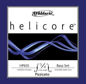 CUERDA CONTRABAJO - D´ADDARIO HELICORE PIZZICATO HP610 3/4 JGO MEDIA TENSION