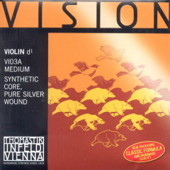 CUERDA VIOLIN - THOMASTIK VISION 3 RE- D VI03 PLATA