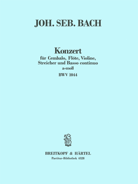 BACH J.S. - CONCIERTO FLAUTA VIOLIN CEMBALO BWV1044