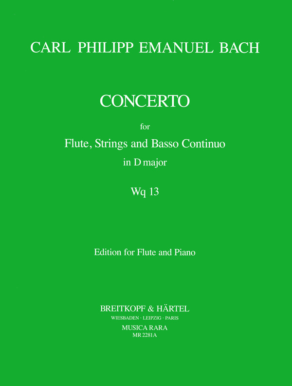 Bach C.p.e. - Concierto Re M Wq