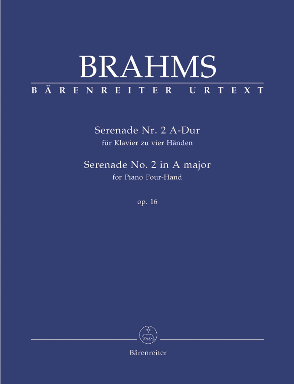 BRAHMS J. - SERENATA Nº2 LA M - OP.16 (PIANO 4 MANOS) URTEXT