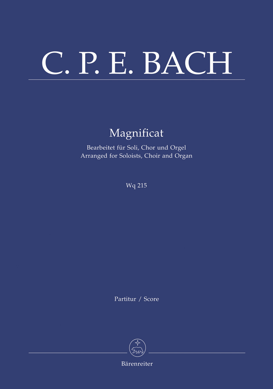 BACH C.P.E - MAGNIFICAT WQ 215 (SATB) +PIANO Y ORGANO URTEXT