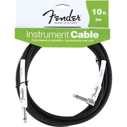 CABLE GUITARRA - FENDER BLACK-CON CODO-10´(3m)