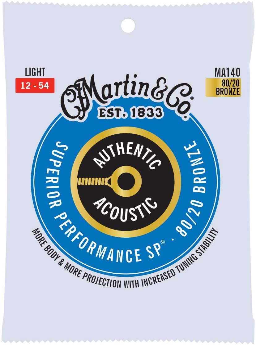 CUERDA GUITARRA ACUSTICA.- MARTIN BRONCE M-140 LT (12/54) JGO.