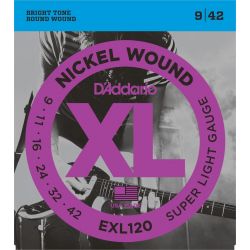 CUERDA GUITARRA ELECTRICA - D'ADDARIO EXL120 (09-042) JGO.